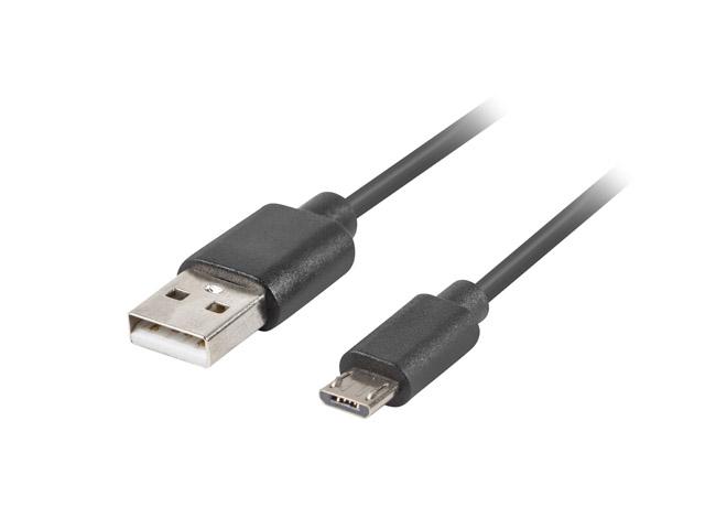 Кабел Lanberg USB MICRO-B (M)  ->  USB-A (M) 2.0 cable 1.8m, black QC 3.0