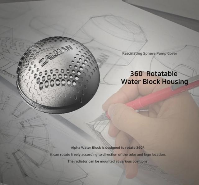 Охладител за процесор Zalman Water Cooling ALPHA 24 BLACK, Addressable RGB, LGA1700/AM5