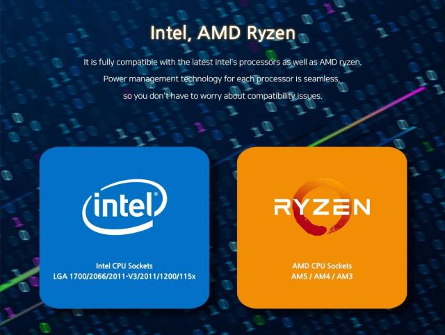 Охладител за процесор Zalman Water Cooling ALPHA 24 BLACK, Addressable RGB, LGA1700/AM5