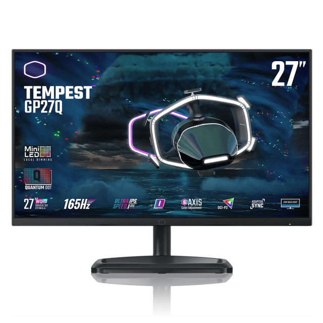 Монитор Cooler Master Tempest GP27Q 27.0" (68.58 cm) IPS MiniLED WQHD 2560x1440, 1ms, 165Hz, HDMI, DP, 1 x USB Type C, Adaptive Sync