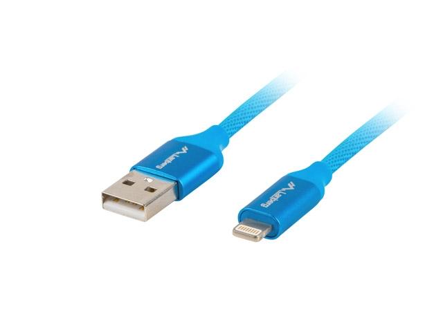 Кабел Lanberg LIGHTNING(M) ->  USB-A (M) cable 1.8m, white premium