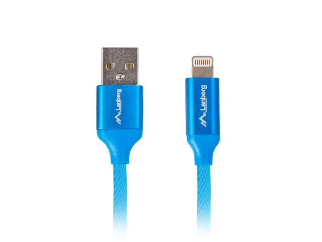 Кабел Lanberg LIGHTNING(M) ->  USB-A (M) cable 1.8m, white premium