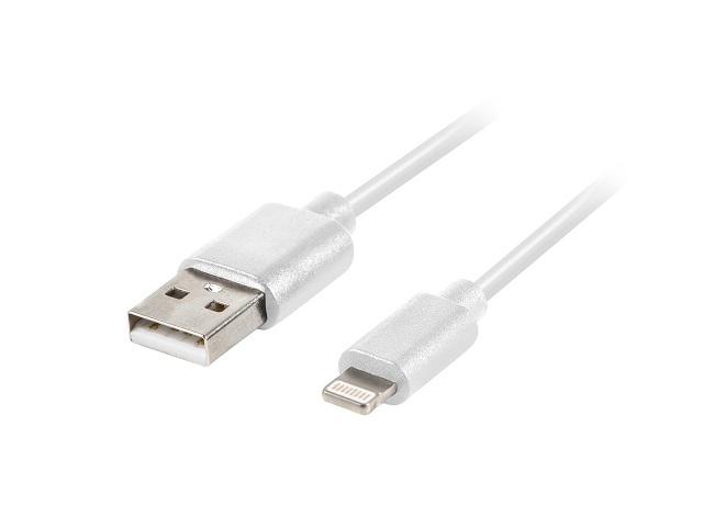 Кабел Lanberg LIGHTNING(M) ->  USB-A (M) cable 1.8m, white
