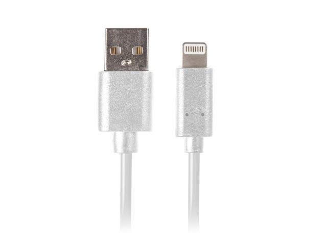 Кабел Lanberg LIGHTNING(M) ->  USB-A (M) cable 1.8m, white