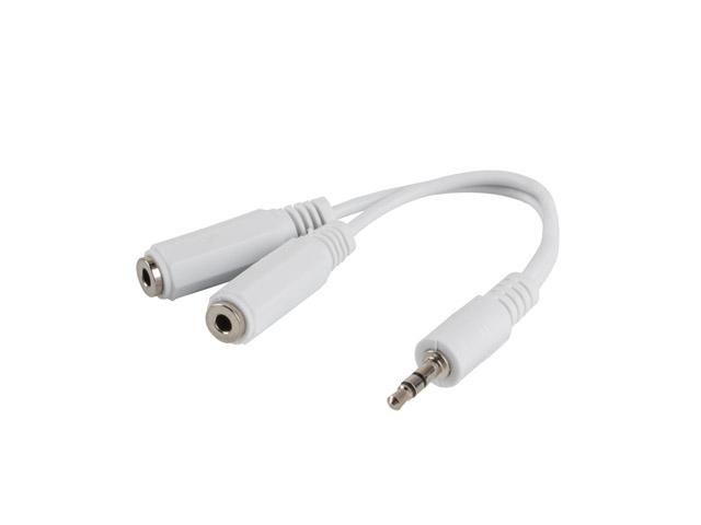 Кабел Lanberg mini jack 3.5mm (M) 3pin -> 2X mini jack 3.5mm (F) 3pin adapter on cable 10cm, white