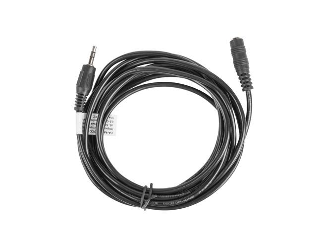 Кабел Lanberg extension cable mini jack 3.5mm M/F 3 pin 3m, black