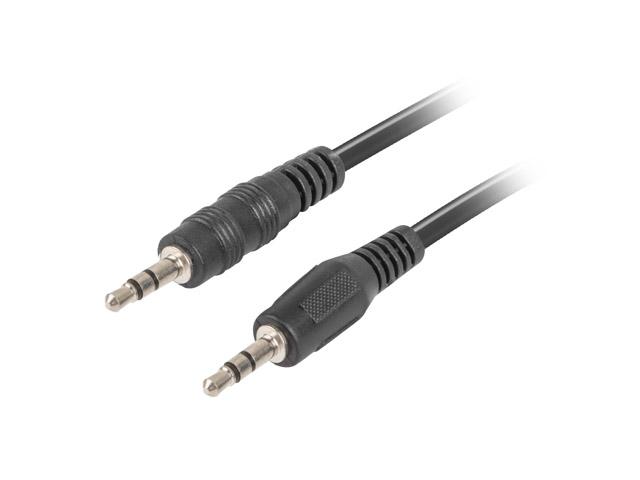 Кабел Lanberg mini jack 3.5mm M/M 3 pin cable 1.2m, black