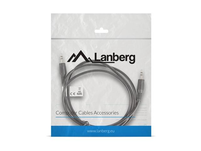 Кабел Lanberg mini jack 3.5mm M/M 3 pin cable 1.2m, black
