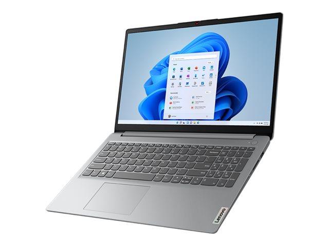 Лаптоп Lenovo IdeaPad 1 15AMN7, AMD Ryzen 3 7320U 4C (2.4/4.1GHz, 4MB Cache), 15.6" (39.62 cm) Full HD Anti-Glare, 16GB LPDDR5, 1TB SSD, 1x USB-C 3.2 Gen 1, Free DOS