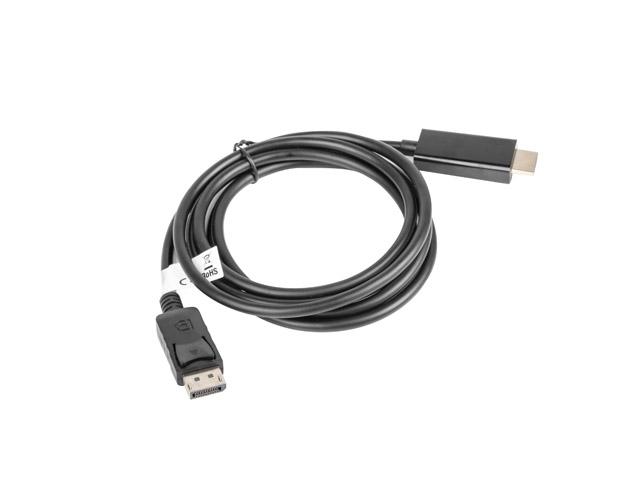 Кабел Lanberg display port (M) V1.1 -> HDMI (M) cable 1.8m, black