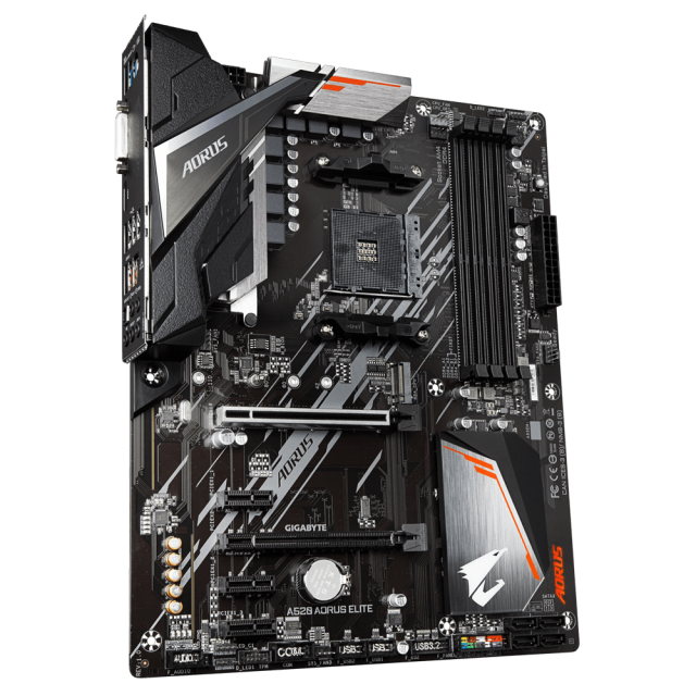 Дънна платка Gigabyte A520 AORUS ELITE, A520, AM4, 4xDDR4, 4 x SATA 6Gb/s, 1 x m.2, (HDMI/DVI), ATX