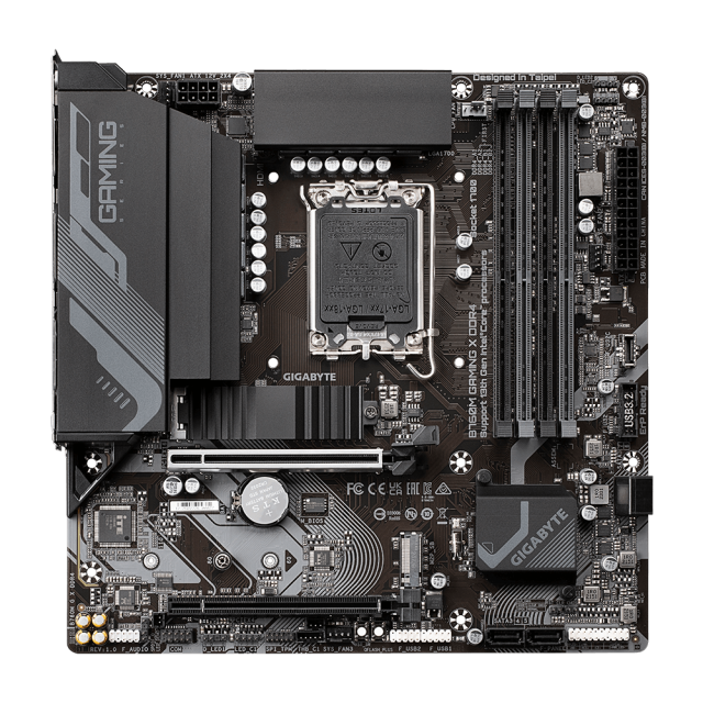 Дънна платка GIGABYTE B760M GAMING X, LGA1700, 4xDDR4, 4 x SATA 6Gb/s, 1 x m.2, (HDMI/DP), mATX 