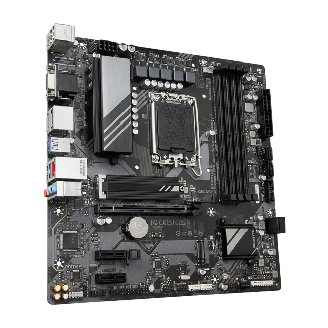 Дънна платка GIGABYTE B760M DS3H DDR5, LGA1700, PCI-E 4.0 (DP/HDMID-Sub), 4x SATA 6Gb/s, 1x M.2 connector, USB Type-C port, micro ATX