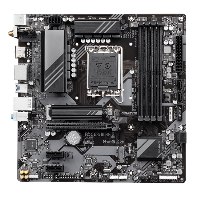 Дънна платка GIGABYTE B760M DS3H AX DDR5, LGA1700, 4xDDR4, 4 x SATA 6Gb/s, 2 x m.2, (HDMI/DP/USB Type-C), mATX 