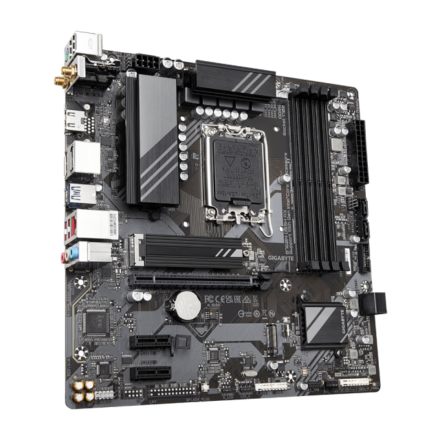 Дънна платка GIGABYTE B760M DS3H AX DDR5, LGA1700, 4xDDR4, 4 x SATA 6Gb/s, 2 x m.2, (HDMI/DP/USB Type-C), mATX 