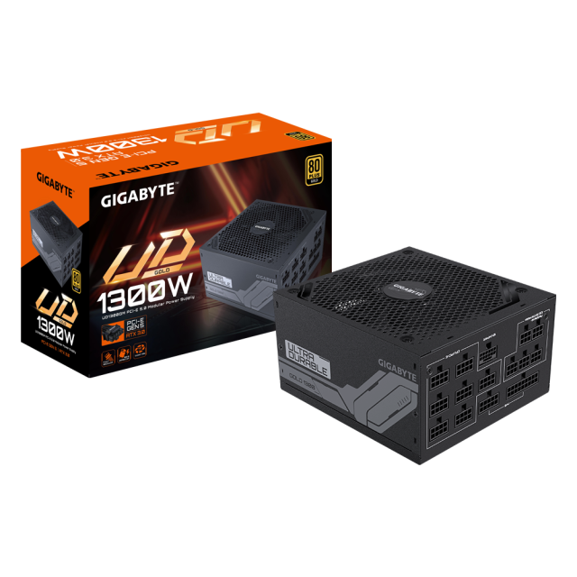 Захранване Gigabyte UD1300GM PG5, 1300W, 80+ GOLD, Modular, PCIe 5.0 Ready