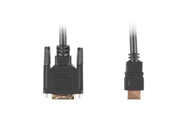 Кабел Lanberg HDMI (M) -> DVI-D(M)(18+1) cable 5m, single link with gold-plated connectors, black