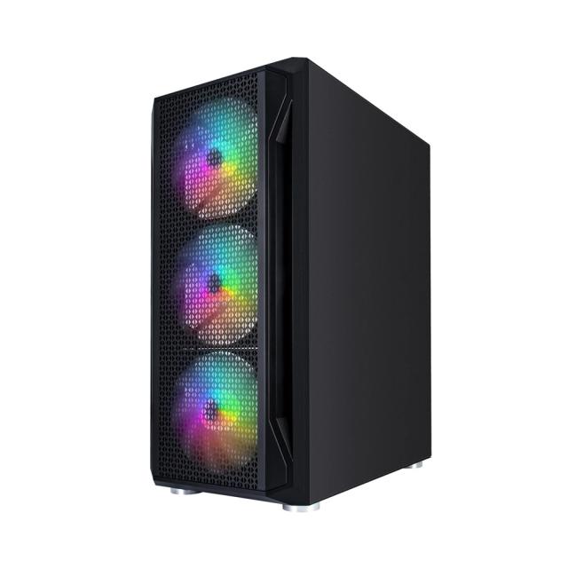 Кутия 1stPlayer Firebase X5 RGB, 1 x USB 3.0, 2 x USB 2.0, HD Audio x 1, Включени са 4 вентилатора, ATX