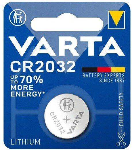 Бутонна батерия литиева GP CR2032 3V  1 бр. в блистер VARTA 