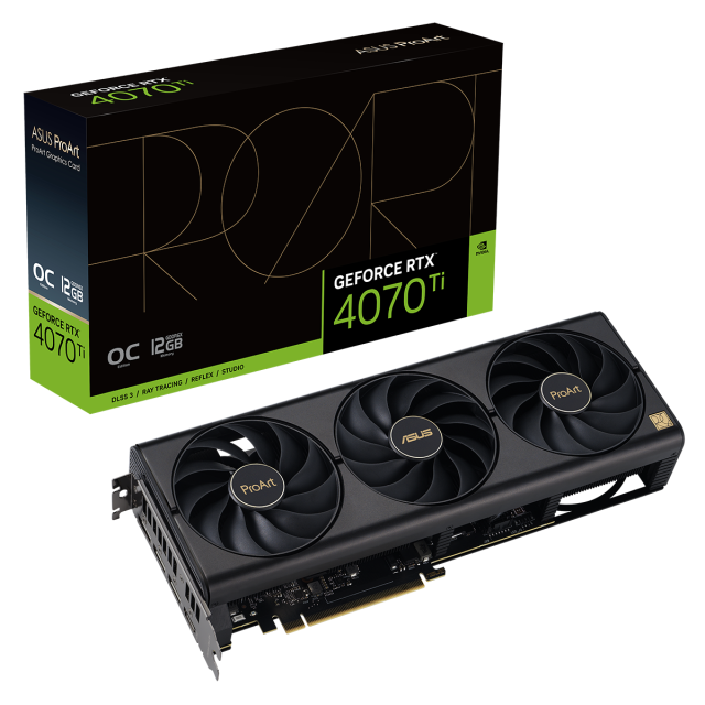 Видео карта ASUS PRO ART GeForce RTX 4070 TI OC 12GB GDDR6X, 192-bit, HDMI, 3xDP