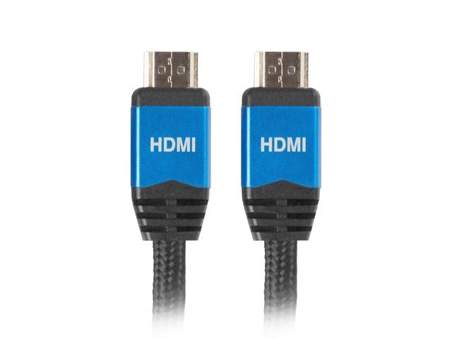 Кабел Lanberg HDMI M/M V2.0 cable 1.8m CU, black premium