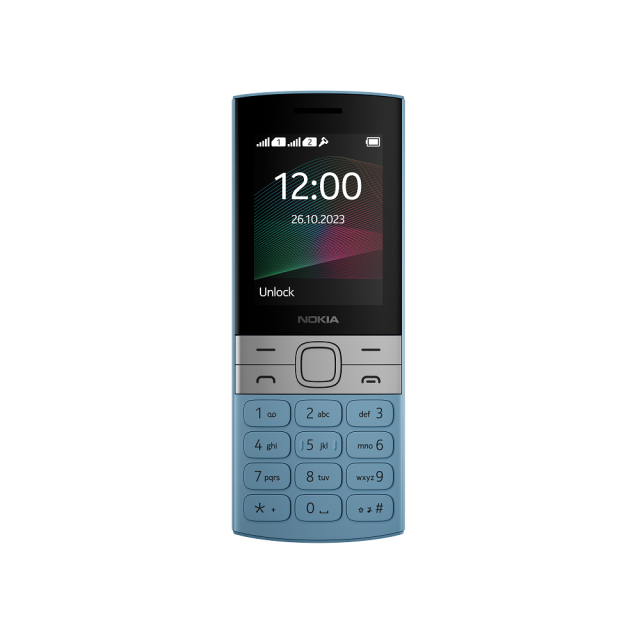 Мобилен телефон Nokia 150, (2023) 2.4'' (6.096см), Dual Sim, 0,3 MP VGA, BLUE 