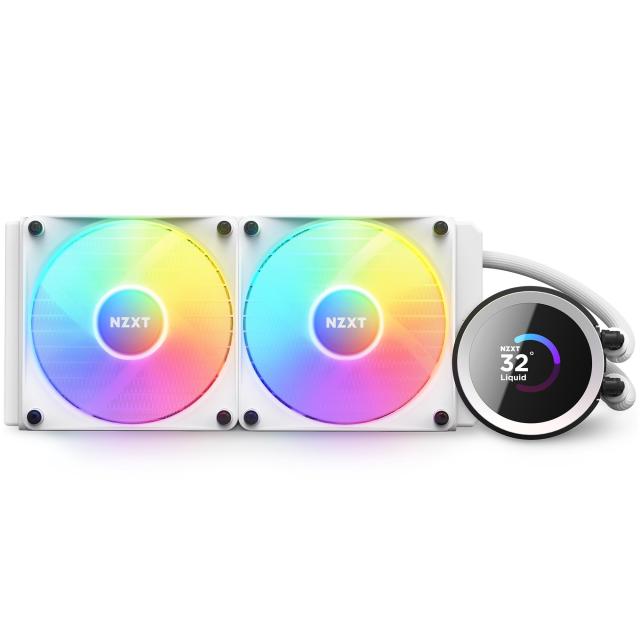 Охладител за процесор NZXT Kraken 240 RGB White, LCD Display, AMD/INTEL