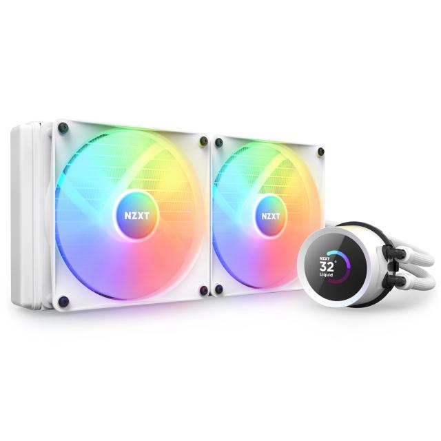 Охладител за процесор NZXT Kraken 280 RGB White, LCD Display, AMD/INTEL