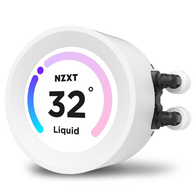 Охладител за процесор NZXT Kraken Elite RGB 280 White, Customizable LCD Display, AMD/INTEL