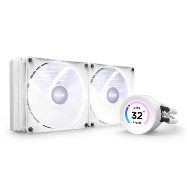 Охладител за процесор NZXT Kraken Elite RGB 280 White, Customizable LCD Display, AMD/INTEL