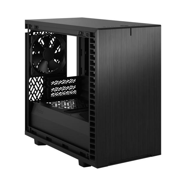 Кутия Fractal Design Define 7  NANO SOLID, 1x USB 3.1 Gen 2 Type-C, 2x USB 3.0, 2x USB 2.0, Audio, Black, mATX