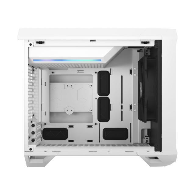 Кутия Fractal Design TORRENT NANO Tempered Glass, 1x USB 3.1 Gen 2 Type-C, 2x USB 3.0, Audio, Бяла, mITX