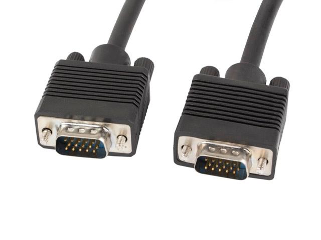Кабел Lanberg VGA M/M cable 3m dual-shielded, 2x ferrite, black