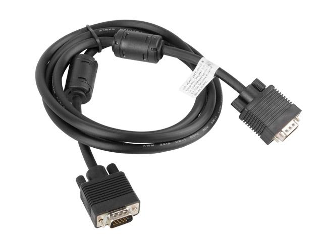 Кабел Lanberg VGA M/M cable 3m dual-shielded, 2x ferrite, black