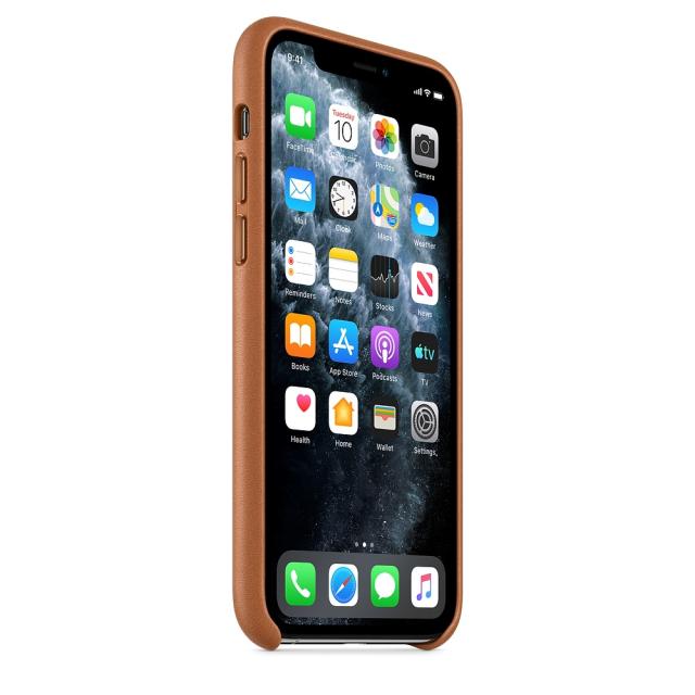 Калъф Apple iPhone 11 Pro Leather Case - Saddle Brown