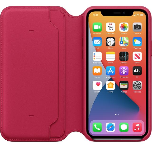 Калъф Apple iPhone 11 Pro Leather Folio - Raspberry (Seasonal Spring2020)