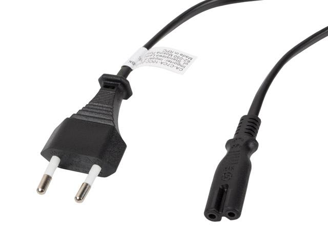 Кабел Lanberg CEE 7/16 -> IEC 320 C7 EURO (RADIO) power cord 1.8m, black