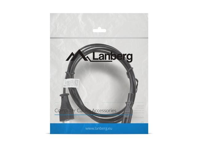 Кабел Lanberg CEE 7/16 -> IEC 320 C7 EURO (RADIO) power cord 1.8m, black