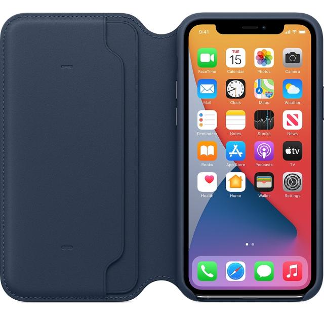 Калъф Apple iPhone 11 Pro Leather Folio - Deep Sea Blue (Seasonal Spring2020)