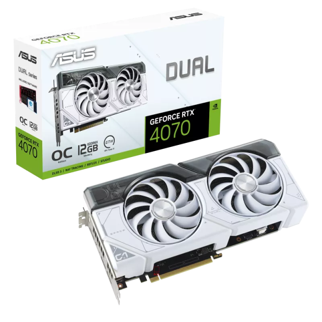 Видео карта ASUS TUF Gaming GeForce RTX 4070 12GB GDDR6X OC Edition WHITE,16GB GDDR6, 192-bit. HDMI, 3xDP