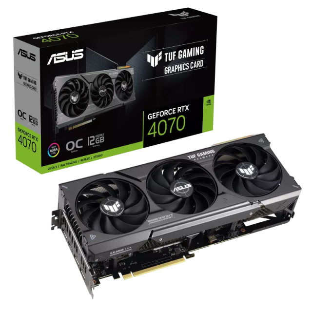 Видео карта ASUS TUF Gaming GeForce RTX™ 4070 12GB GDDR6X OC Edition 16GB GDDR6, 192-bit. HDMI, 3xDP