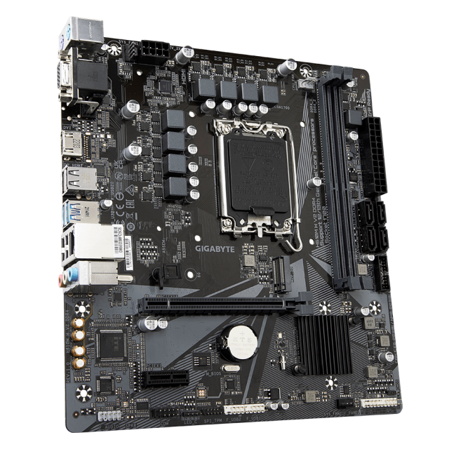 Дънна платка GIGABYTE H610M H V2, LGA1700, 2xDDR4, PCI-E 4.0 (HDMI/VGA), 1x M.2 PCIe 3.0 x4/x2, 4x SATA 6Gb/s, Micro ATX