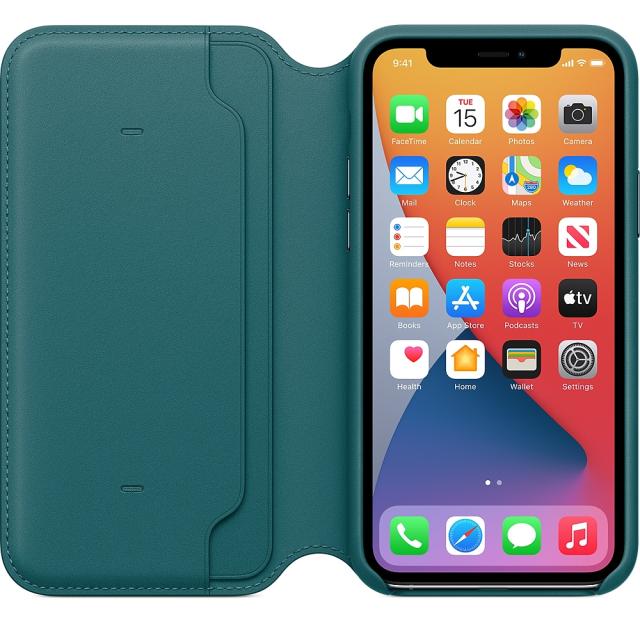 Калъф Apple iPhone 11 Pro Leather Folio - Peacock (Seasonal Spring2020)