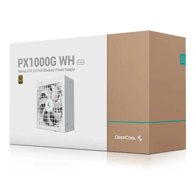 Захранване DeepCool PX1000-G White, 1000W Gold, Active PFC, 80+ Gold, Full Modular