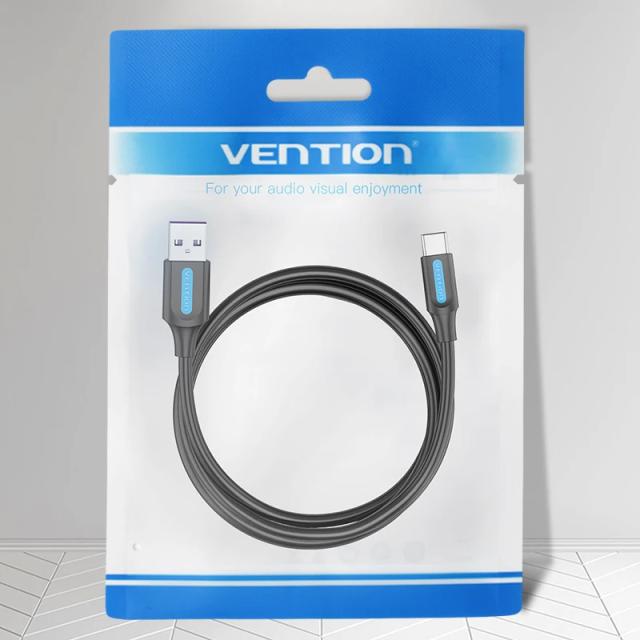 Кабел Vention USB 3.1 Type-C / USB 2.0 AM - 2.0m Black 5A Fast Charge