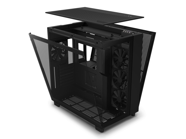 Кутия NZXT H9 Flow Matte Black, USB 3.2 Gen 1 x2, Type-C x1, Audio Jack x1, ATX