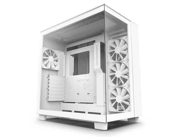 Кутия NZXT H9 Flow Matte White, USB 3.2 Gen 1 x2, Type-C x1, Audio Jack x1, ATX