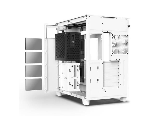 Кутия NZXT H9 Flow Matte White, USB 3.2 Gen 1 x2, Type-C x1, Audio Jack x1, ATX