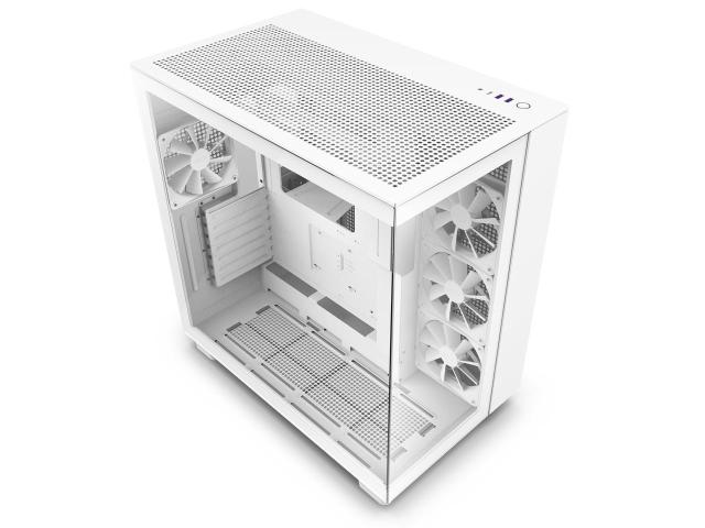 Кутия NZXT H9 Flow Matte White, USB 3.2 Gen 1 x2, Type-C x1, Audio Jack x1, ATX