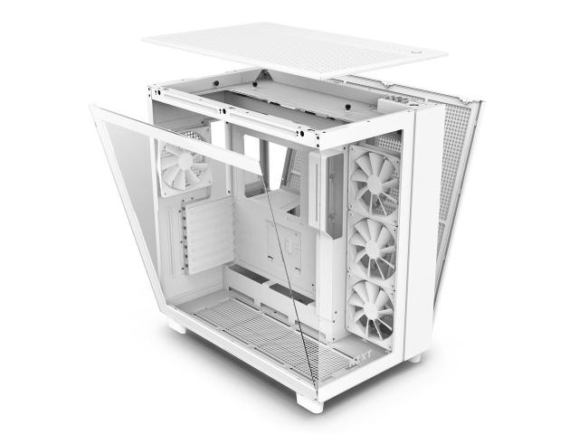 Кутия NZXT H9 Flow Matte White, USB 3.2 Gen 1 x2, Type-C x1, Audio Jack x1, ATX